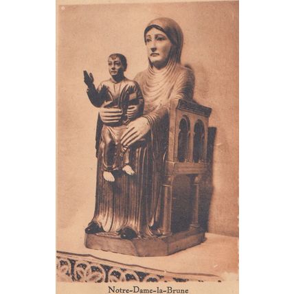 Notre Dame La Brune Statue French Religious Postcard