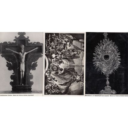 Maria De Viktoria Kirche Crucifixion Monstranz 3x Real Photo Postcard s