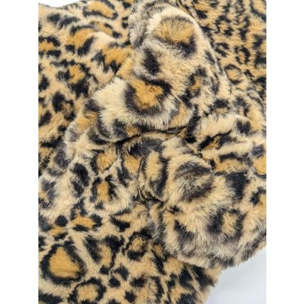 INC International Concepts Womens faux-fur pull-through scarf Leopard One Size