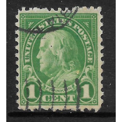 USA 1923 1c GREEN FRANKLIN SG 560 FINE USED