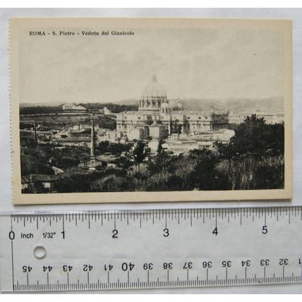 vintage postcard Rome, S. Pietro Veduta dal Gianicolo