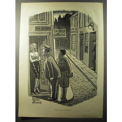 1953 Cartoon by Peter Arno - We've lost our tour