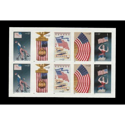 Old Glory Booklet Containing Twenty 37 Cent Postage Stamps Scott 3780
