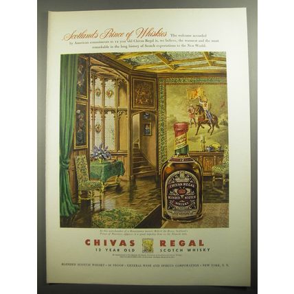 1956 Chivas Regal Scotch Advertisement - Scotland's Prince of Whiskies