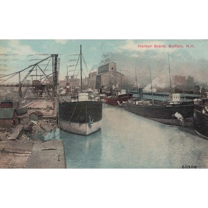 ZAYIX Postcard Great Lakes Ship Harbor Scene Buffalo New York c1911 Divided Back