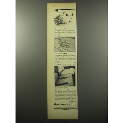 1955 Abercrombie & Fitch Ad - Car Gun Carrier and Car Safety Belt