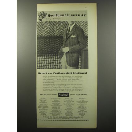 1955 Southwick Suits Ad - Behold our Featherweight Shetlands