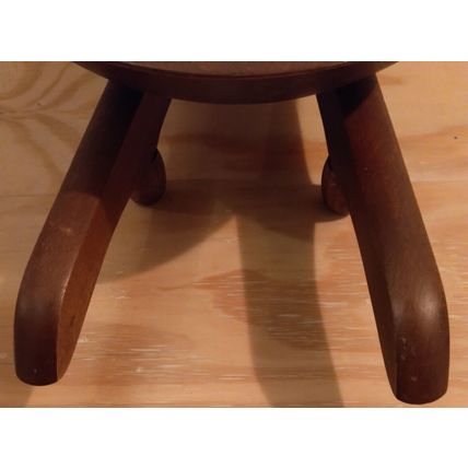 Woodcroftery Wheel Barrow Wood Bowl 14" Long Signed MCM Display Nuts Candy
