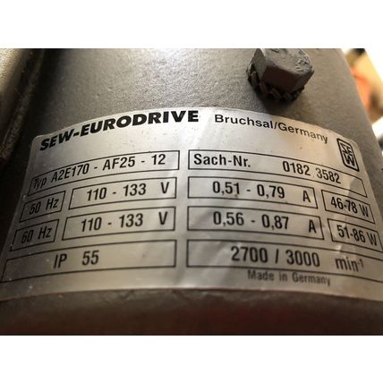 New WAF20DT71D2EV1TVS SEW EURODRIVE 3PH ,A2E170-AF25-12,0182-3582,TB