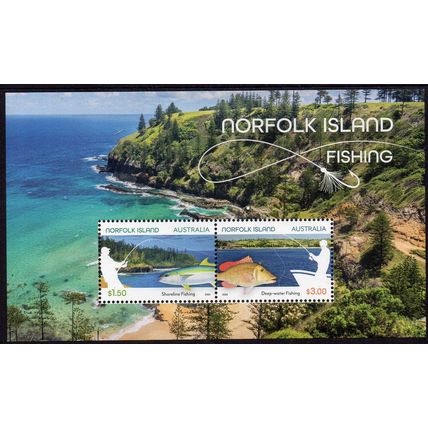 NORFOLK ISLAND: 2024, FISHING, MNH MINIATURE SHEET.