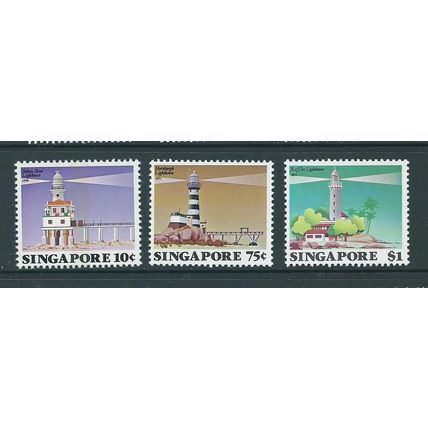 singapore malaya malaysia stamps mnh set sg427 sg 427 lighthouses