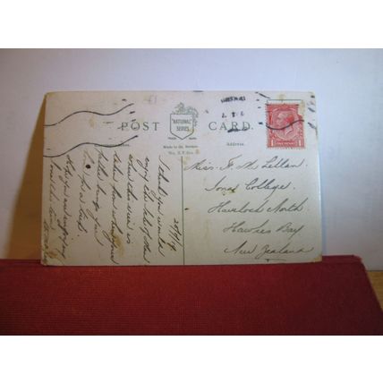 LAXEY WHEEL, ISLE OF MAN used antique postcard National Series dated 1919 =