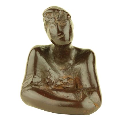 Bronzen beeld Charlotte van Pallandt : Vooroverleunend, 1965