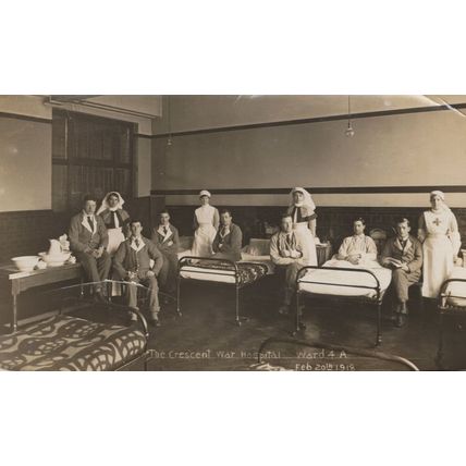 The Crescent WW1 War Hospital Croydon Surrey From Patient RPC Postcard