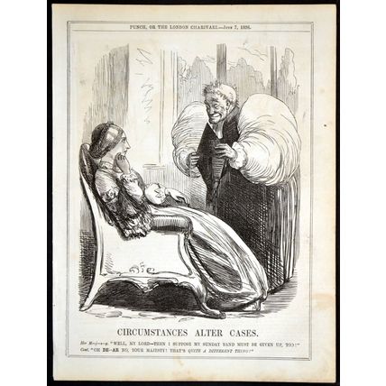 CIRCUMSTANCES ALTER CASES 1856 Archbishop of Canterbury PUNCH CARTOON PAGE