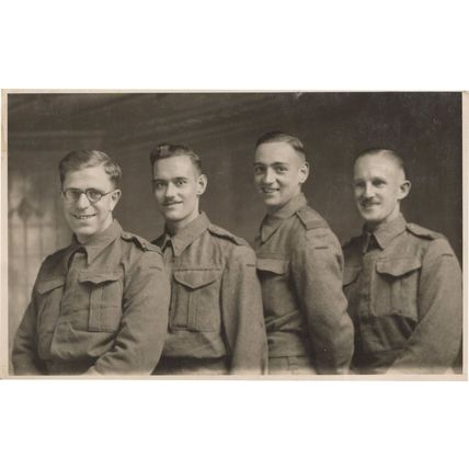 Brecon Welsh Military Soldiers WW1 Plain Back Postcard