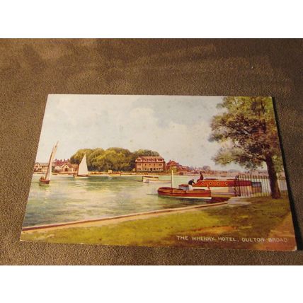 1930s Postcard - Wherry Hotel Oulton, Norfolk Broads - Artist / A209