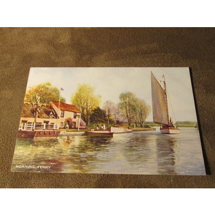 1940s Postcard - Horning Ferry, Norfolk Broads - Artist / A205