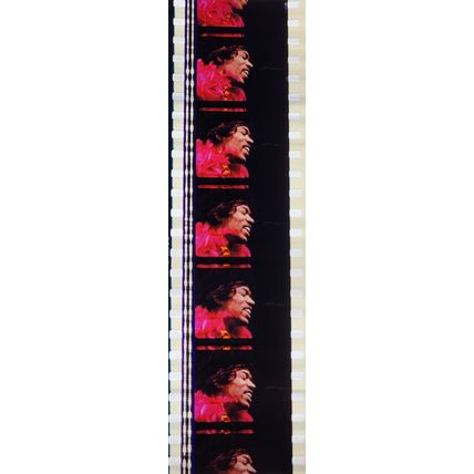 Jimi Hendrex. Pk MTP - b052z . 1 STRIP OF 5 - 35MM FILM CELLS. A very rare strip
