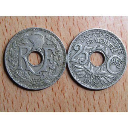 France Republic 1931 25 Centimes Coin