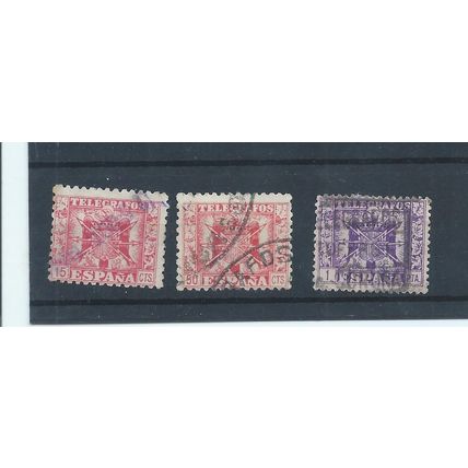 Spain stamps. 3 used Telegraph stamps. (F667)