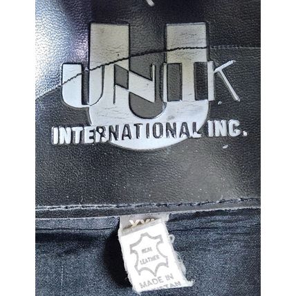 Unik Black Leather Biker Riding Vest Harley Davidson patches XXL HOG Motorcycle
