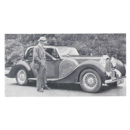 Postcard Lagonda LG6 Luxury Car 1939 Retrograph Photo - Nostalgia