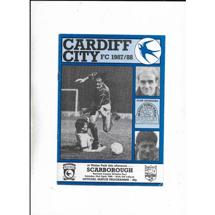 CARDIFF CITY V SCARBOROUGH 23/04/1988 DIVISION 4 (BS1)