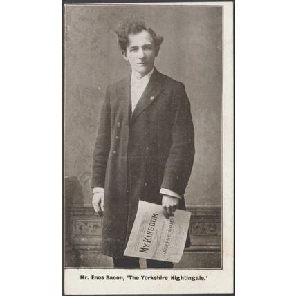 Mr Enos Bacon, The Yorkshire Nightingale, c.1910 - Postcard