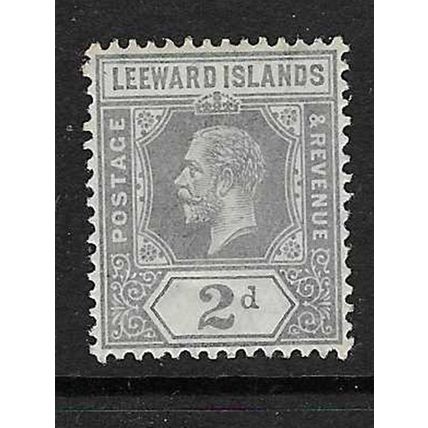 LEEWARD ISLAND GEORGE V WATERMARK MULTI-CROWN CA 2d MINT HINGED SG49
