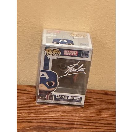Funko Pop! Captain America #1419 Facsimile Laser Autographed (Box & Protector)