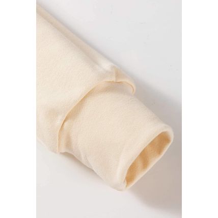 Apricot Bowknot Dewback Round Neck Sweatshirt