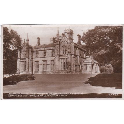 ED225 ULVERSTON - ALDINGHAM HALL CONVALESCENT HOME . RP POSTCARD