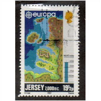 JER 1982 19.5p 'EUROPA - FORMATION OF JERSEY' FINE USED (EBID 16503)