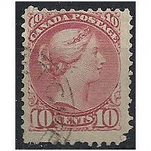 Canada 1890 SG110 10c Carmine-Pink Fine Used .. .