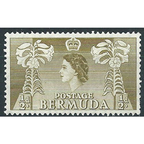 Bermuda 1954 SG135 1/2d Yellow-Ochre Mounted Mint....