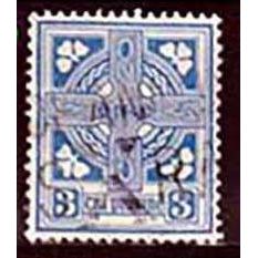 Ireland 1941 Cross 3p Used Stamp. e wmk (262) 15x14p