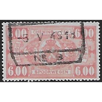 Belgium Epm Mi 240: 6 Fr. brick-red Railway Parcel Stamp: Coat of Arms.