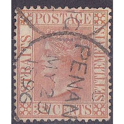 Straits Settlements 1887 Queen Victoria 32c orange-vermillion [SG70] - FU (1896)