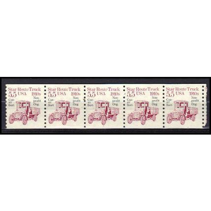 2125a 5.5c Star Route Truck Fine MNH Dry Gum PNC 1/5 X0484