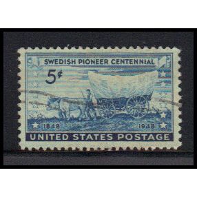 Used 958 5c Swedish Pioneers Fine KA7804