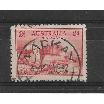 Australia.SG141 2d Sydney Harbour Bridge (Scarlet).Fine Used.Dec21c
