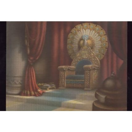 Snow White Evil Queen Throne Disney Film Movie Painting Postcard