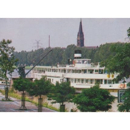 Thomas Muller Restaurant Warsteiner In German Steamer Advertising Rare Postcard