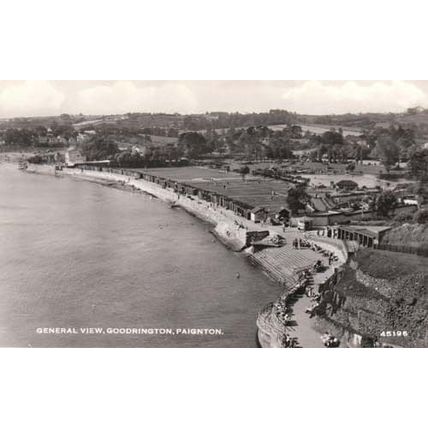 Paignton Aerial Goodrington Park Lake Vintage Postcard