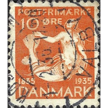 DENMARK, The little mermaid, orange 1935, 8ore, #2