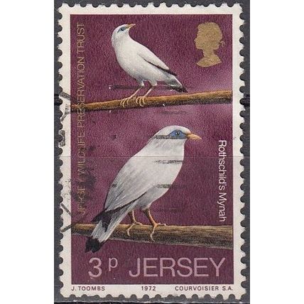 Jersey 1972 Michel 66 O Cote (2008) 0.40 Euro Oiseau l'étourneau de Rothschild