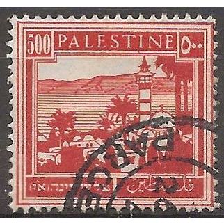Palestine 1942 SG110 500m Scarlet Fine Used .