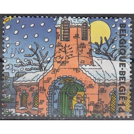 Belgique 1996 Michel 2725 O Cote (2008) 0.80 € Noël Eglise Cachet rond