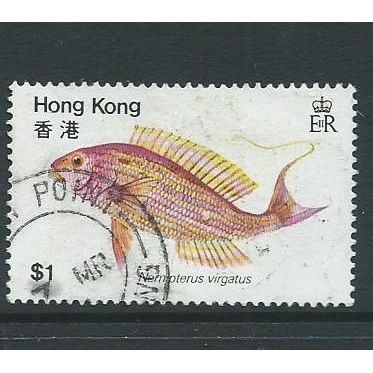 hong kong stamp sg 369 sg369 fish 1981 used